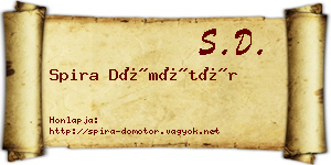 Spira Dömötör névjegykártya